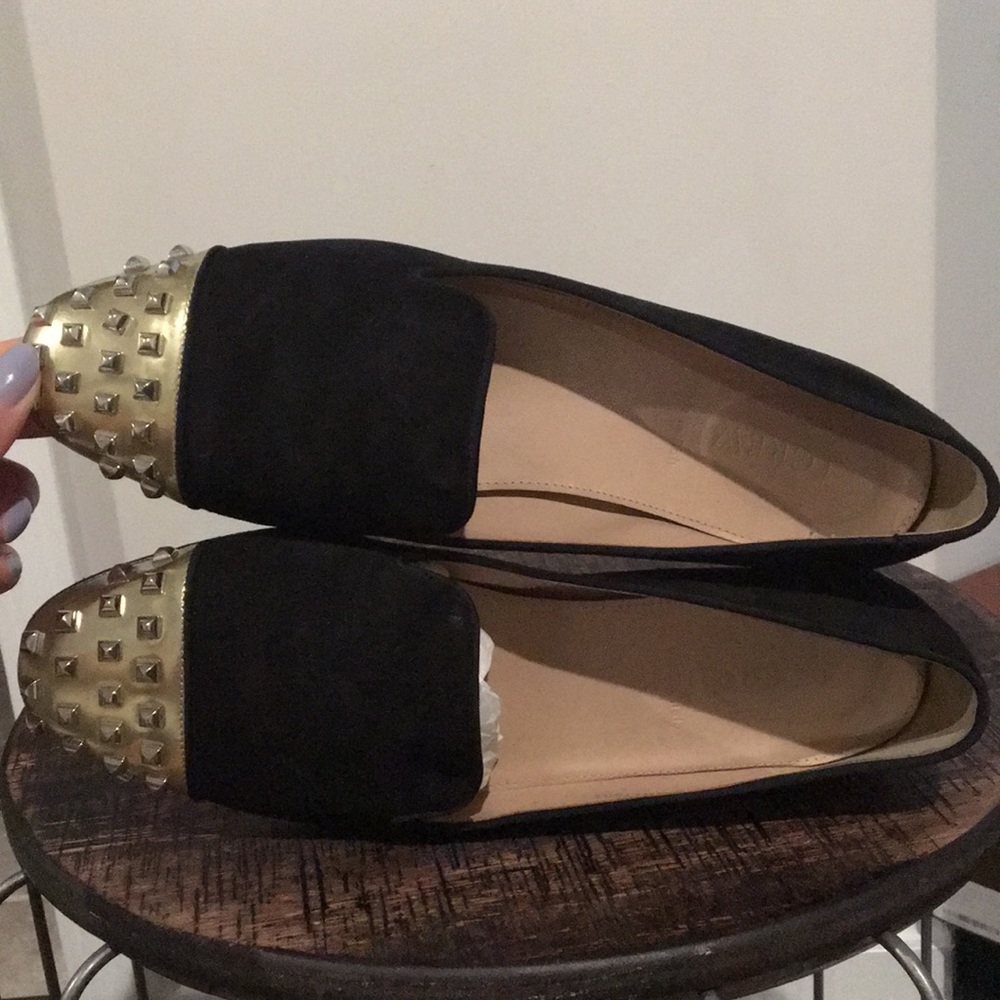 Jcrew black suede loafers - size 8.5